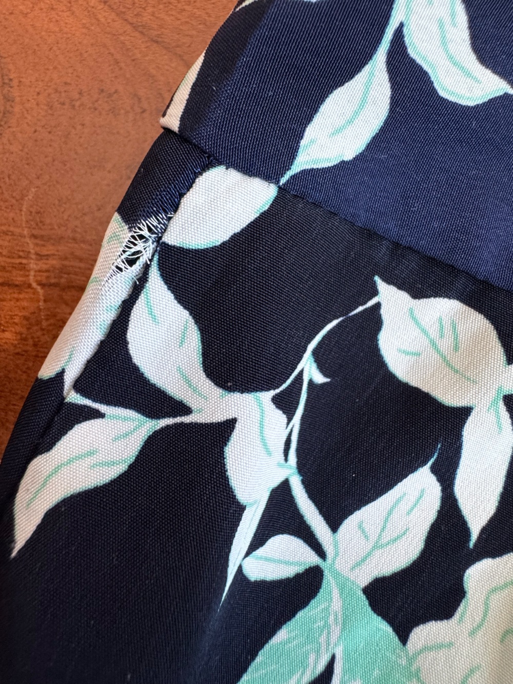 painted threads Black Maxi Skirt with White Floral Print | Size M - Picture 4 of 6